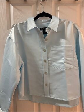 J. Crew Pale Blue Classic Button-Up Shirt